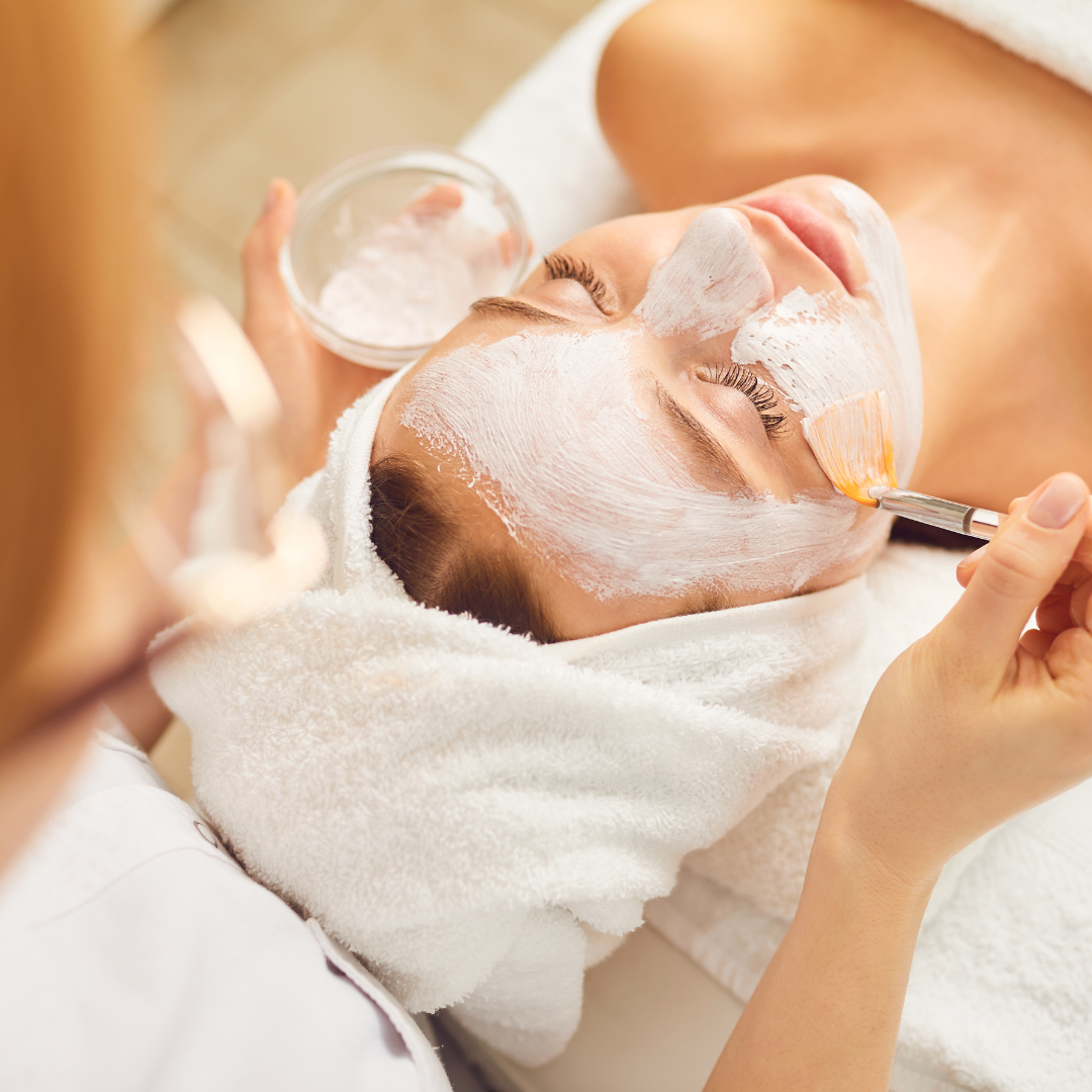 Person receiving a facial treatment for improved skin health and appearance